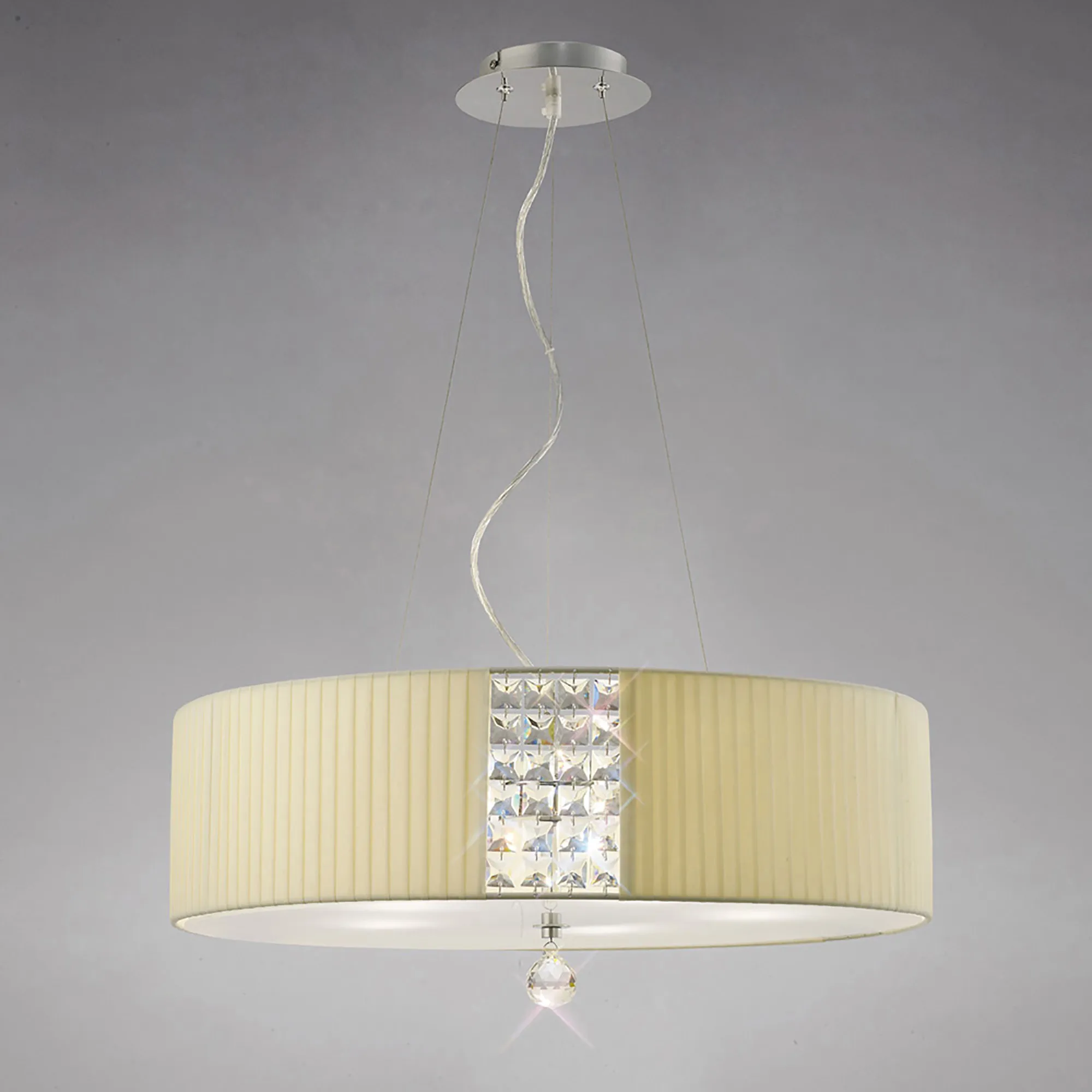 IL31173/CR  Evelyn Crystal Pendant 4 Light